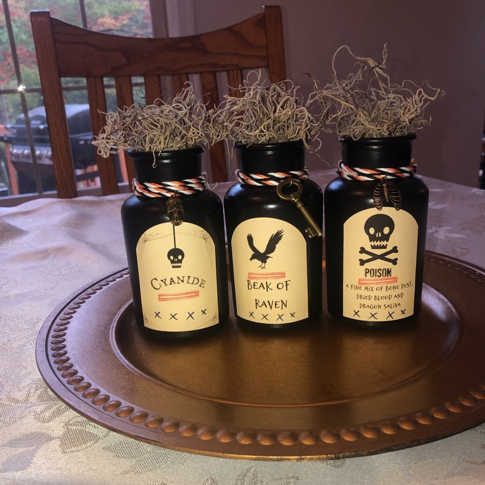 Halloween potion jars decoration ! NEW